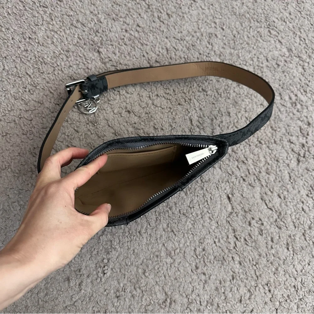 Michael Kors MK Logo Canvas Belt Bag Womens